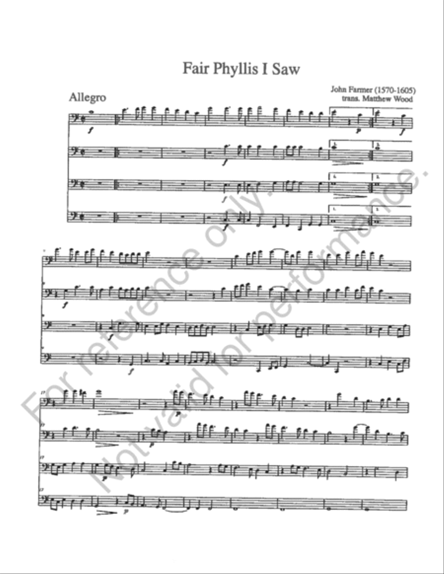 Two English Madrigals Of The Renaissance Trombone Quartet scores gallery preview page 4