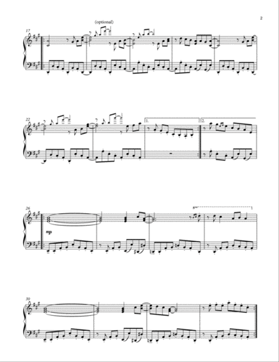 WELCOME TO THE CITY (DELTARUNE Chapter 2 - Piano Sheet Music) Easy Piano scores gallery preview page 3