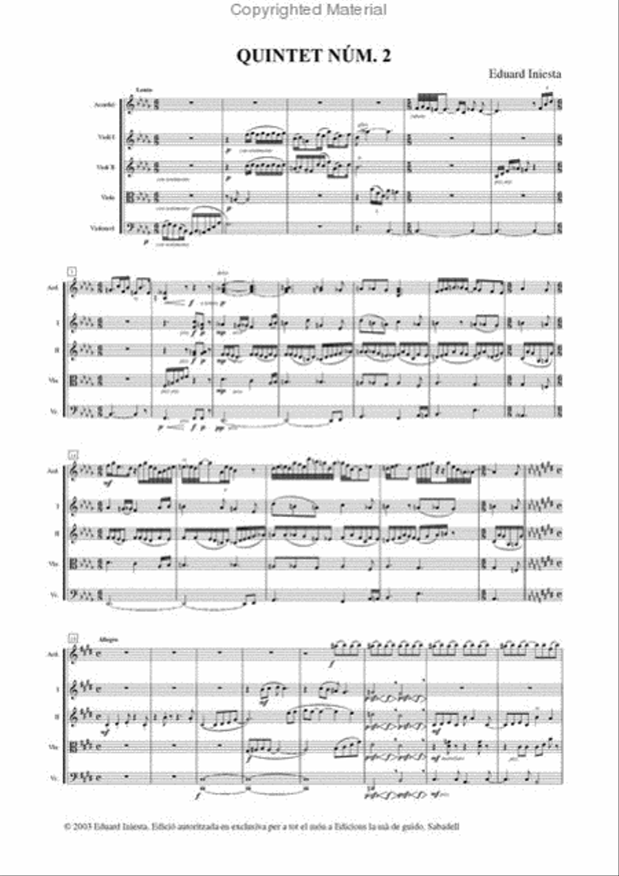 Quintet num. 2 Orchestra scores gallery preview page 2