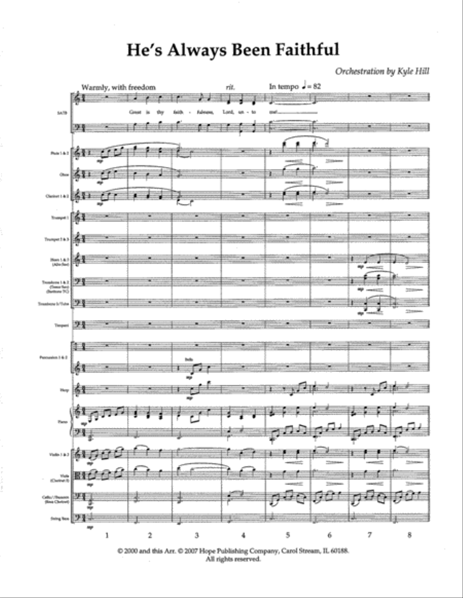 He's Always Been Faithful Orchestra scores gallery preview page 2