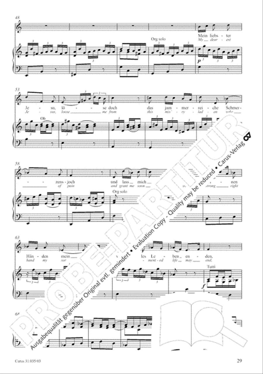 Soul and spirit are astounded (Geist und Seele wird verwirret) English Horn scores gallery preview page 30
