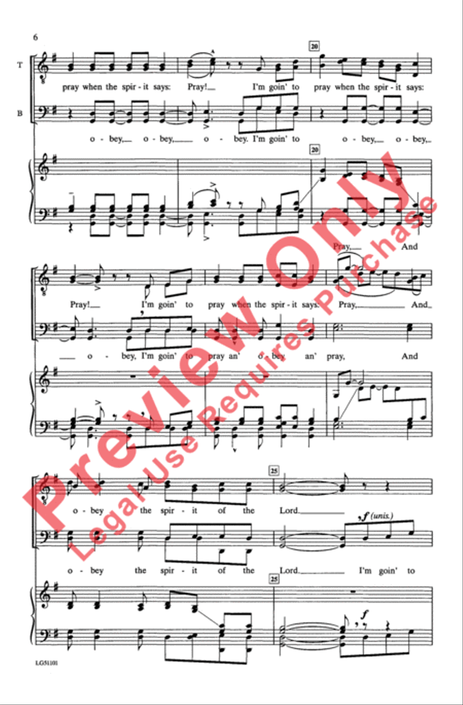I'm Goin' to Sing 4-Part scores gallery preview page 5