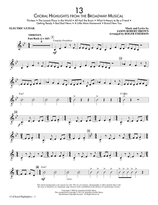 Book cover for 13 (Choral Highlights From The Broadway Musical) (arr. Roger Emerson) - Electric Guitar