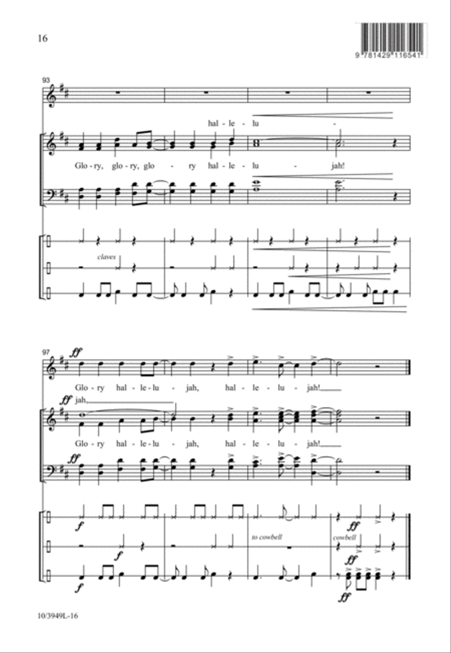 Glory, Hallelujah! Glory, Hallelujah! 4-Part scores gallery preview page 16