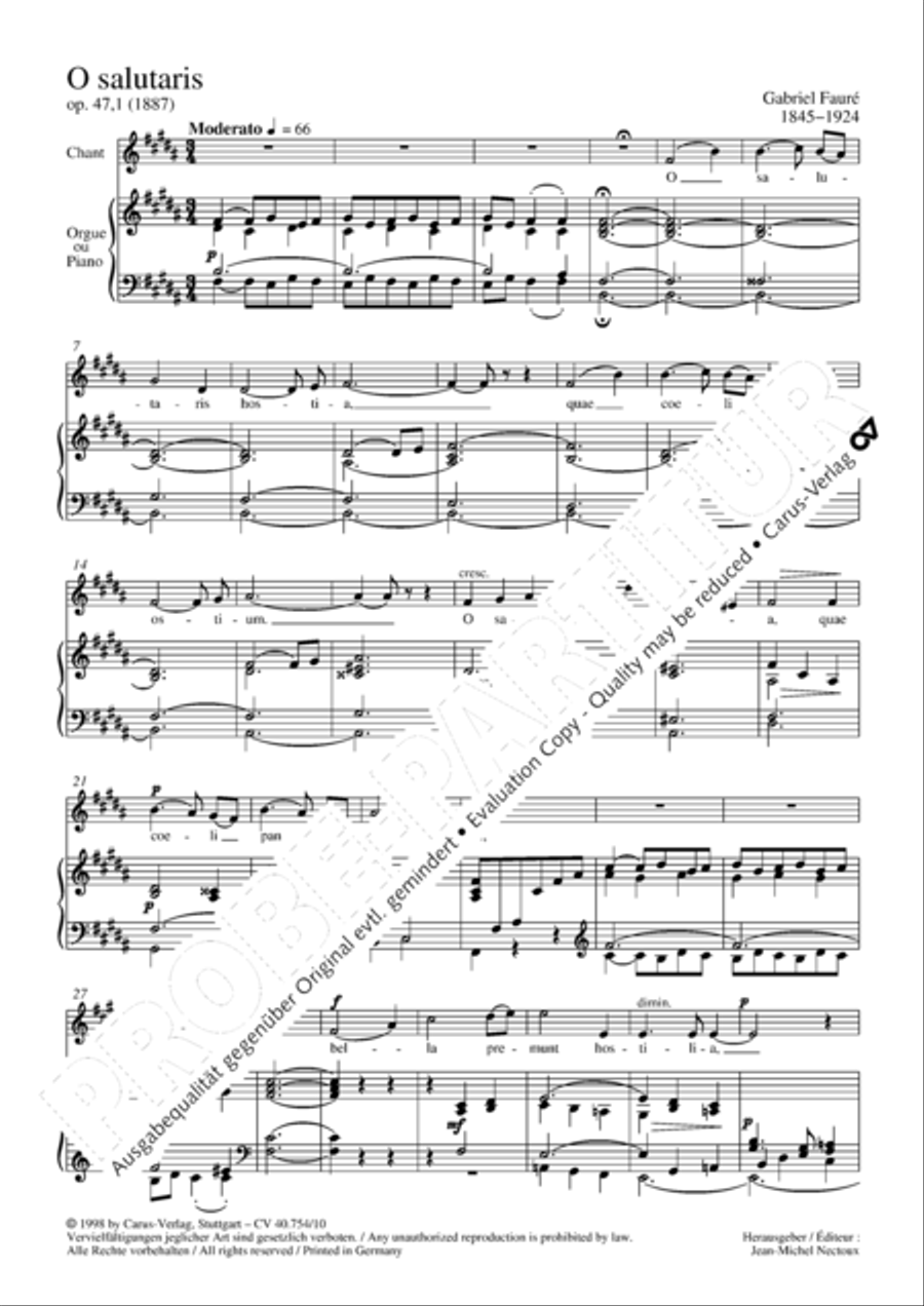 O salutaris Baritone Voice scores gallery preview page 2