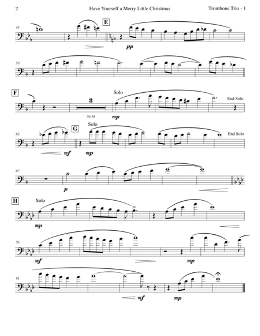 Have Yourself A Merry Little Christmas Trombone Trio scores gallery preview page 6