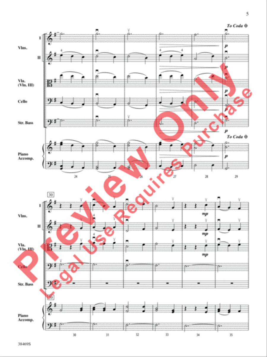 Pastorale (from The Christmas Concerto) String Orchestra scores gallery preview page 6