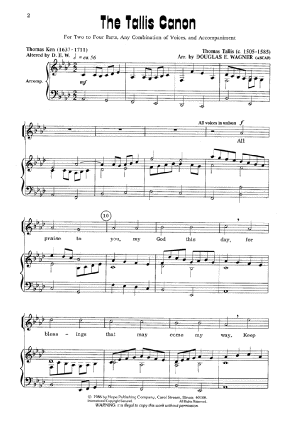 The Tallis Canon The Tallis Canon 4-Part scores gallery preview page 2
