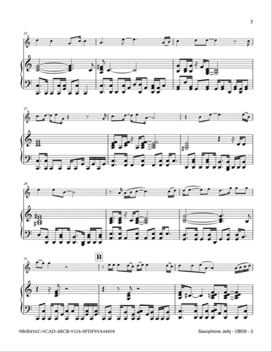 Saxophone Jelly Saxophone Jelly Saxophone scores gallery preview page 3