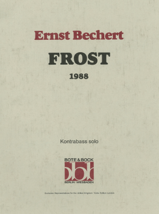 Book cover for Frost (1988) DB
