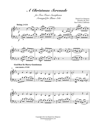 Christmas Serenade for Piano solo
