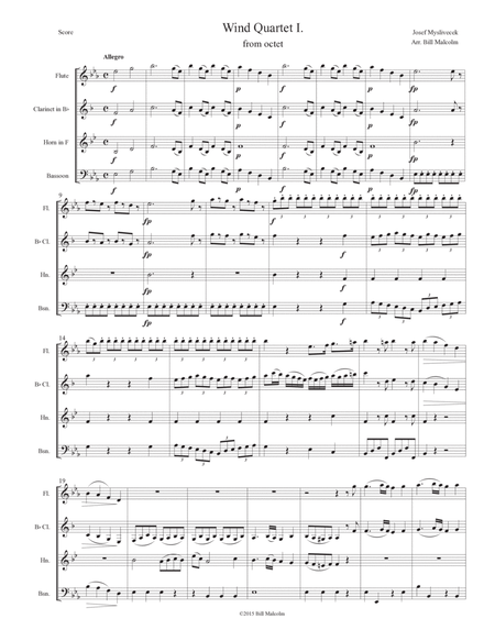 Myslivecek Quartet No. 1 for Winds image number null