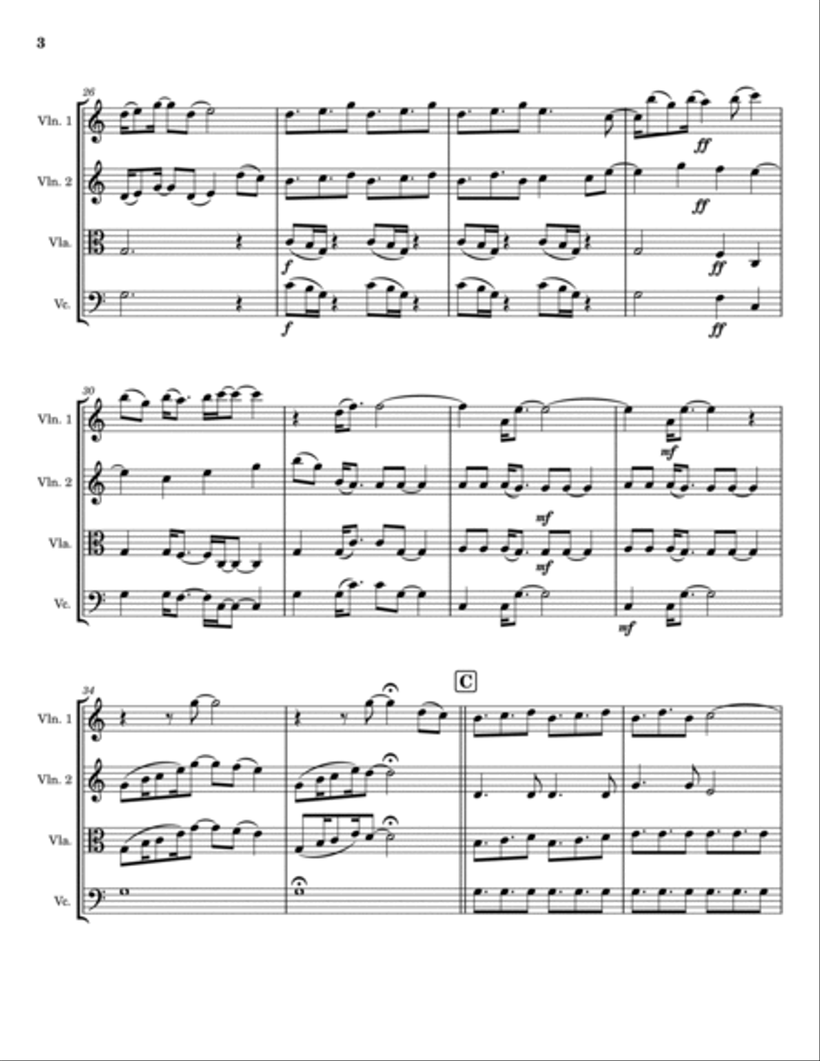 Ek Ladki Ko Dekha String Quartet scores gallery preview page 3