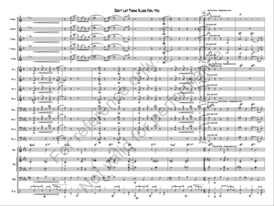 Don't Let These Blues Fool You Jazz Ensemble scores gallery preview page 9