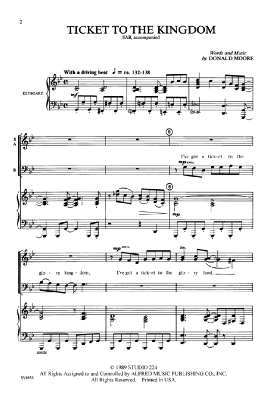 Ticket to the Kingdom 3-Part scores gallery preview page 9