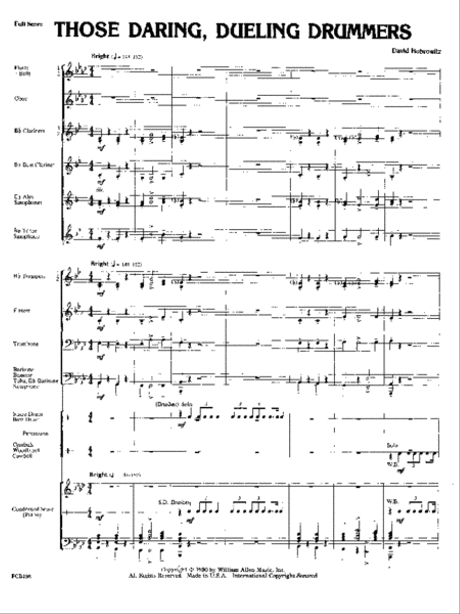 Those Daring, Dueling Drummers Concert Band scores gallery preview page 2