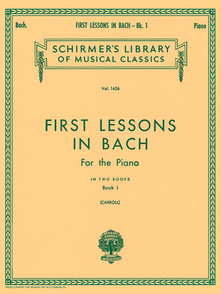 Book cover for First Lessons in Bach – Book 1