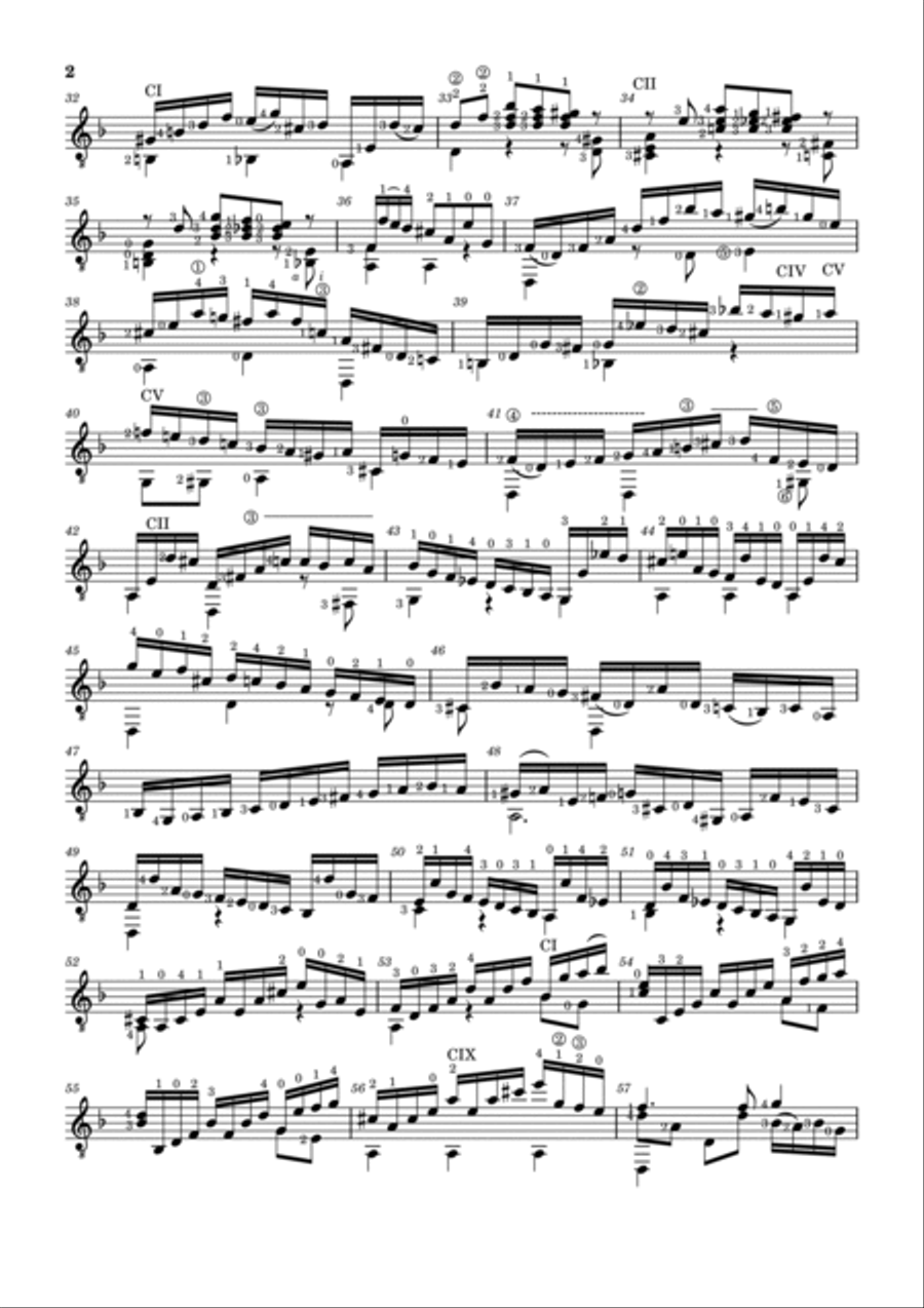 Chaconne Classical Guitar scores gallery preview page 2