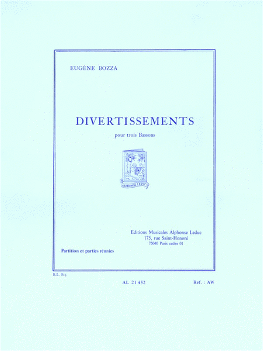 Divertissements (bassoons 3) Bassoon Solo scores gallery preview page 1