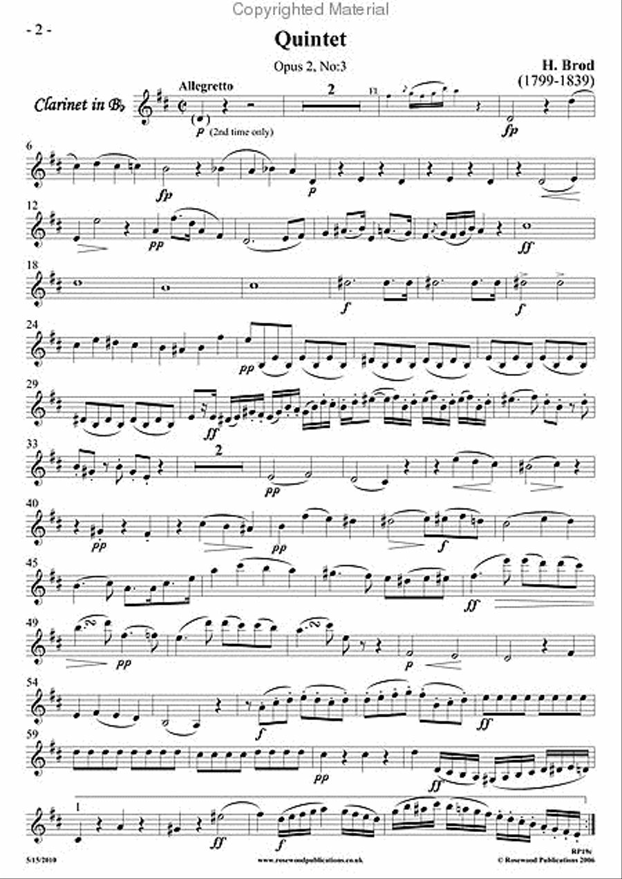 Wind Quintet, Op. 2, No. 3 Woodwind Quintet scores gallery preview page 4