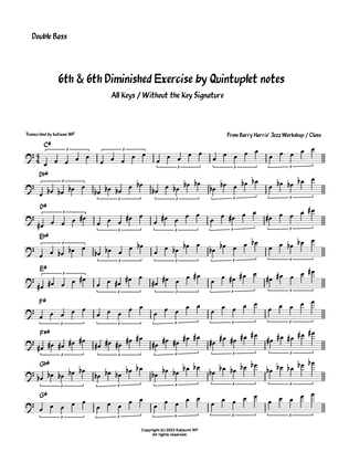 Barry Harris 6th and 6th Diminished Exercise by Quintuplet Notes