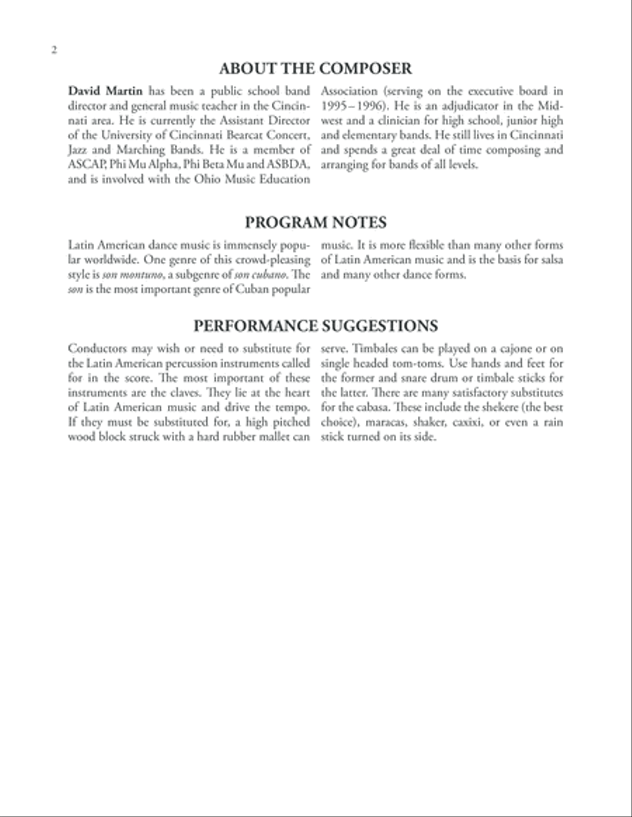 Uno Montuno for Band! Concert Band scores gallery preview page 2