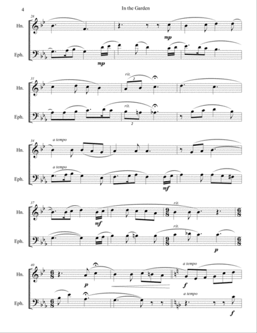 In the Garden Brass Duet scores gallery preview page 4