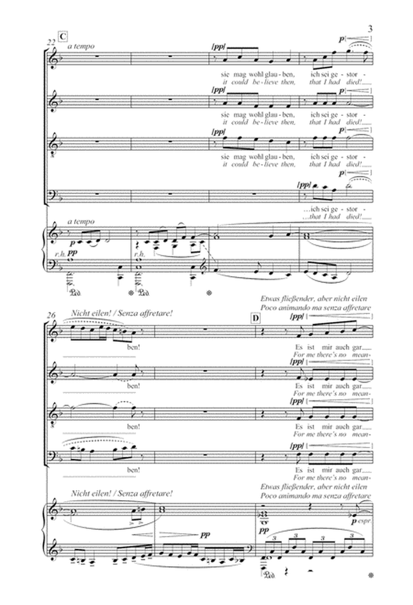Ich bin der Welt abhanden gekommen: Into This World I Came As a Lost One (Piano/Choral Score) (Downloadable)