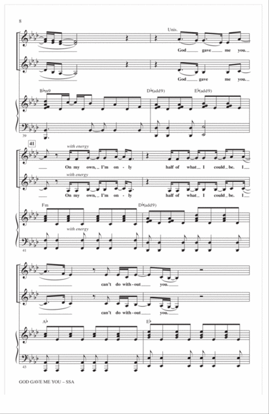 God Gave Me You (arr. Alan Billingsley) SSA scores gallery preview page 7