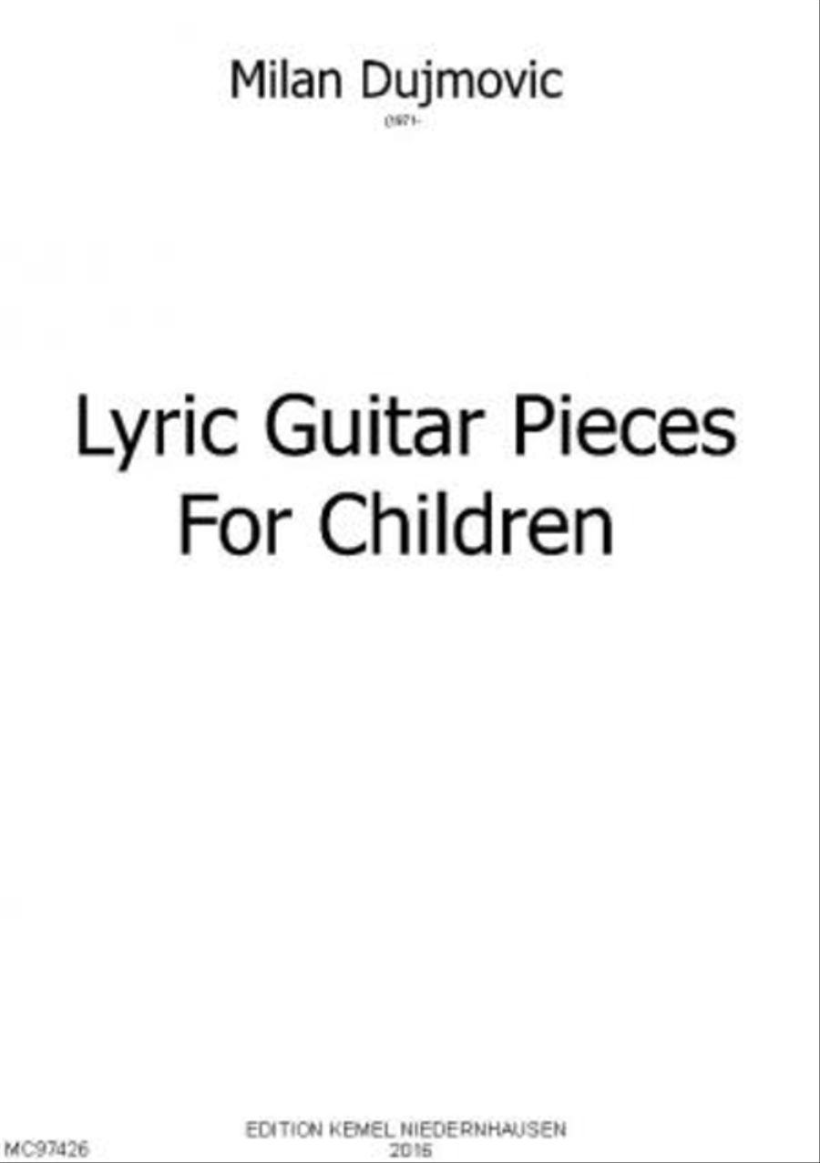 Lyric guitar pieces for children Classical Guitar scores gallery preview page 1