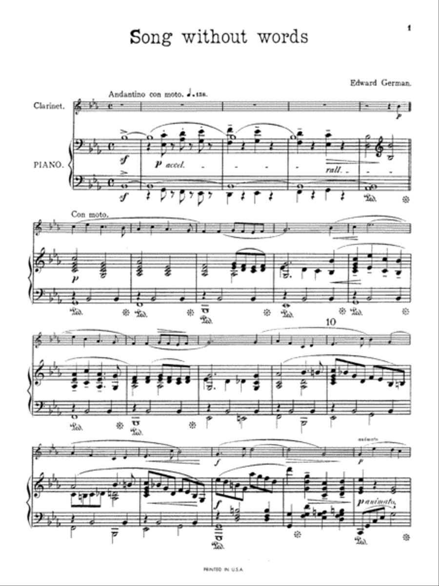 German: Song Without Words Part scores gallery preview page 1