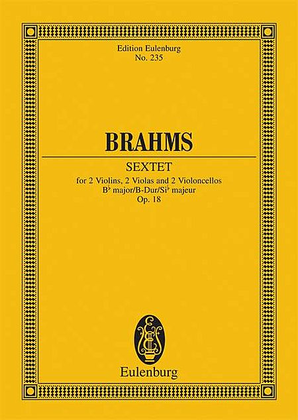 Book cover for Sextet in B-flat Major, Op. 18