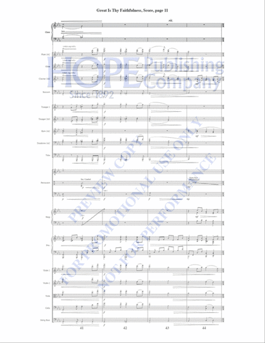 Great Is Thy Faithfulness Piano Accompaniment scores gallery preview page 12