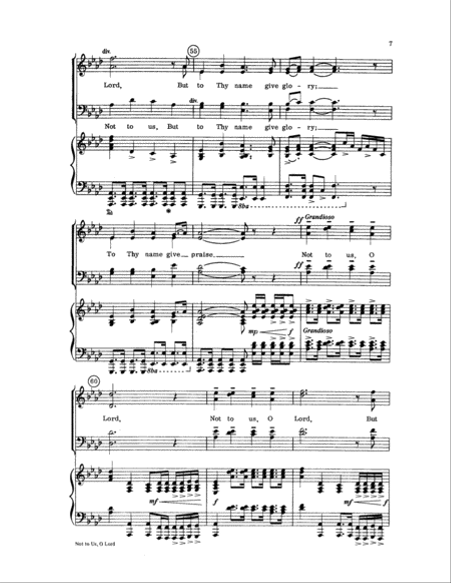 Not to Us, O Lord Choir scores gallery preview page 7