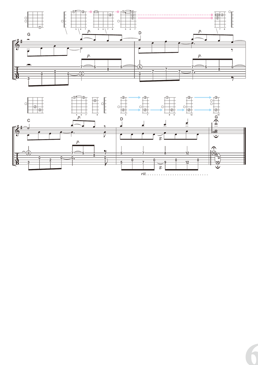 Wonderful Tonight Acoustic Guitar scores gallery preview page 6