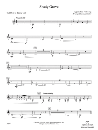 Shady Grove: (wp) E-flat Tuba T.C.