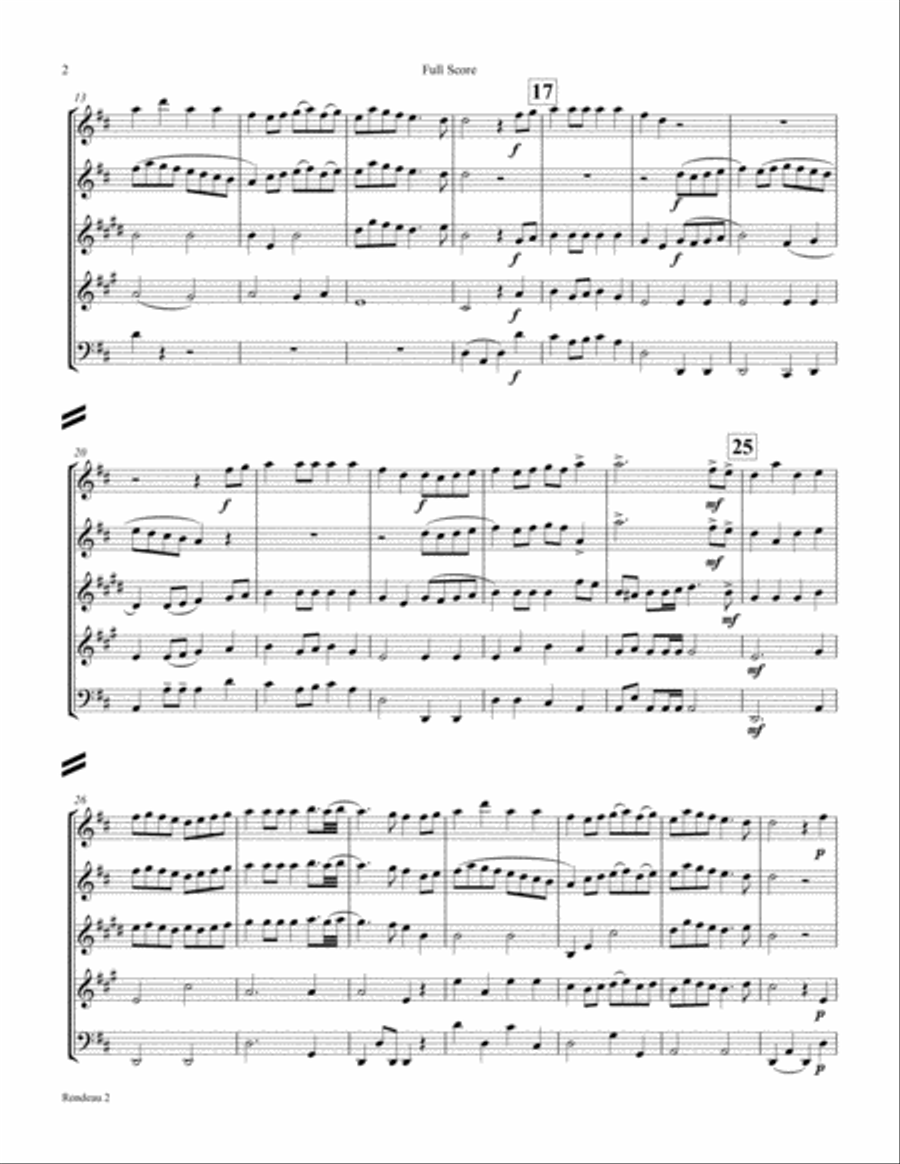 Rondeau- woodwind quintet Woodwind Quintet scores gallery preview page 2