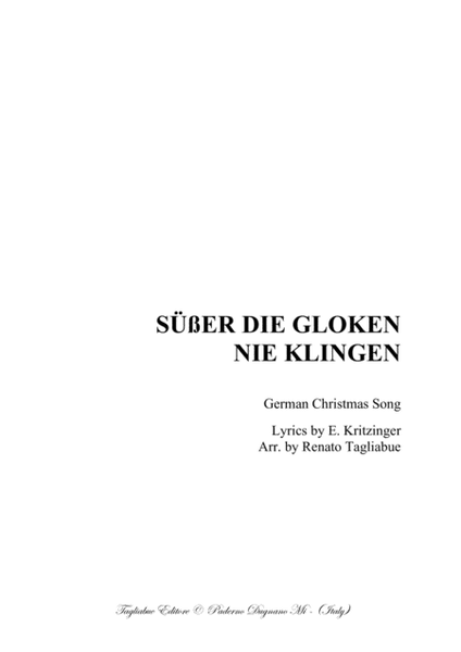 SÜßER DIE GLOKEN NIE KLINGEN - For SATB Choir image number null