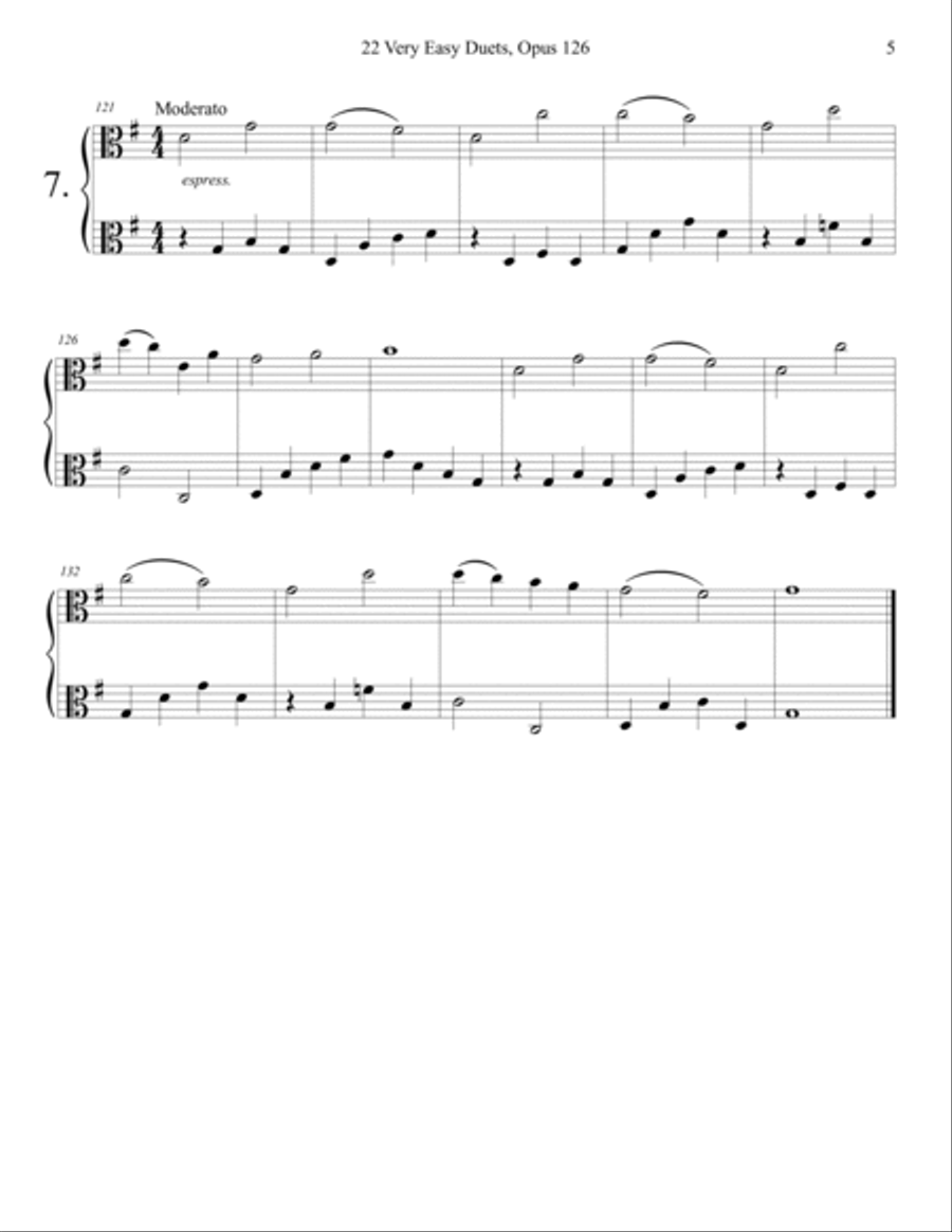 Sebastian Lee 22 Easy Duets Op. 126 for Two Violas String Duet scores gallery preview page 5