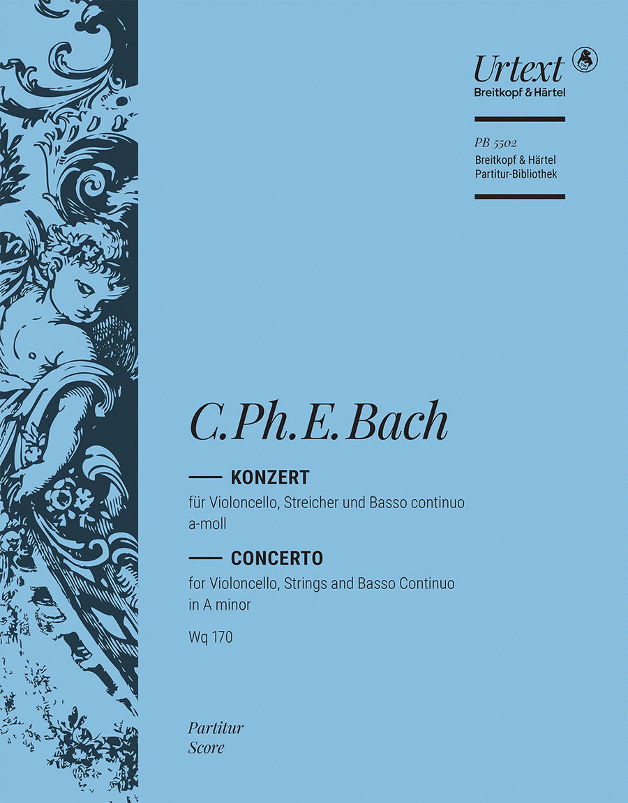 Violoncello Concerto in A minor Wq 170 Orchestra scores gallery preview page 1