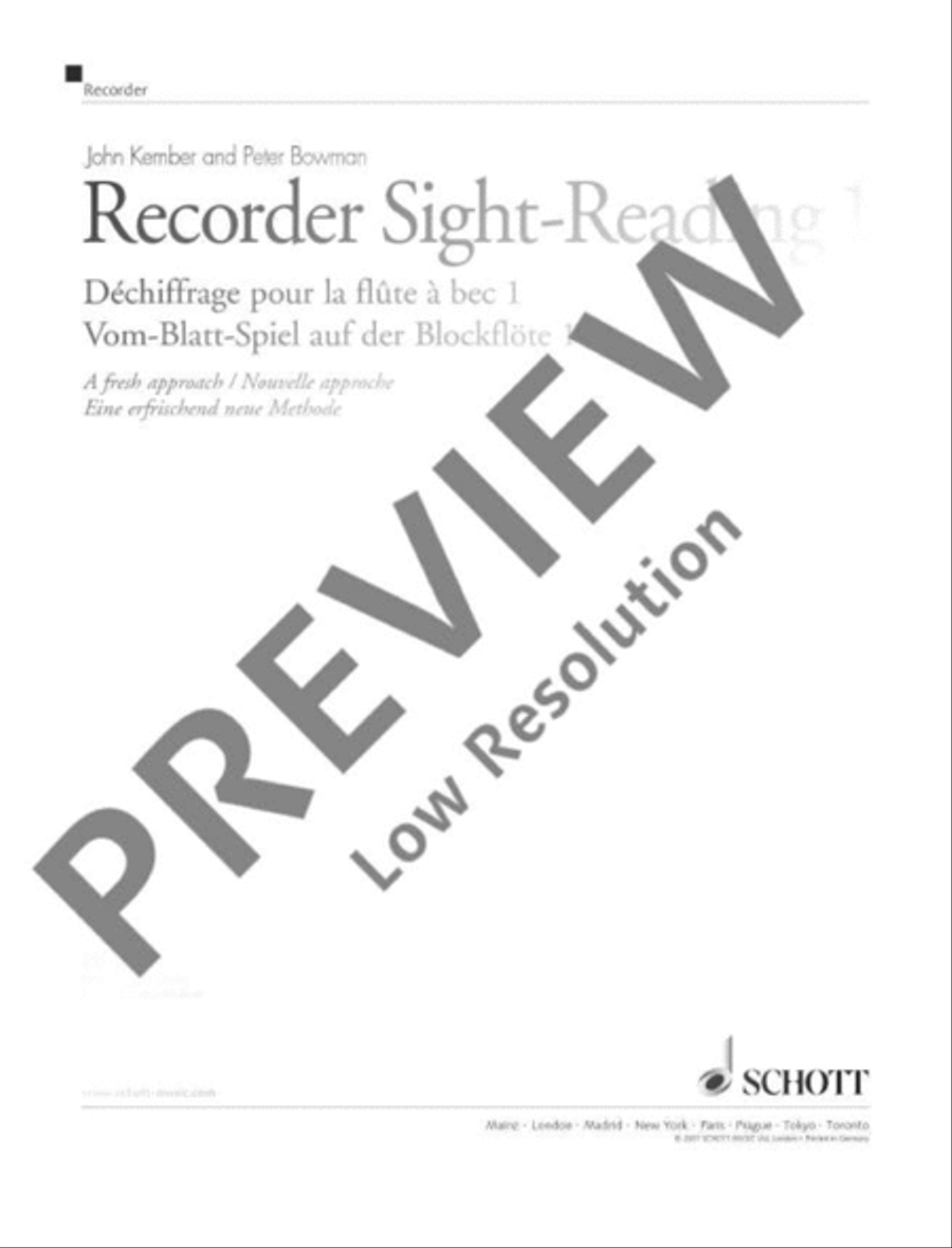 Recorder Sight-Reading 1 Recorder scores gallery preview page 2
