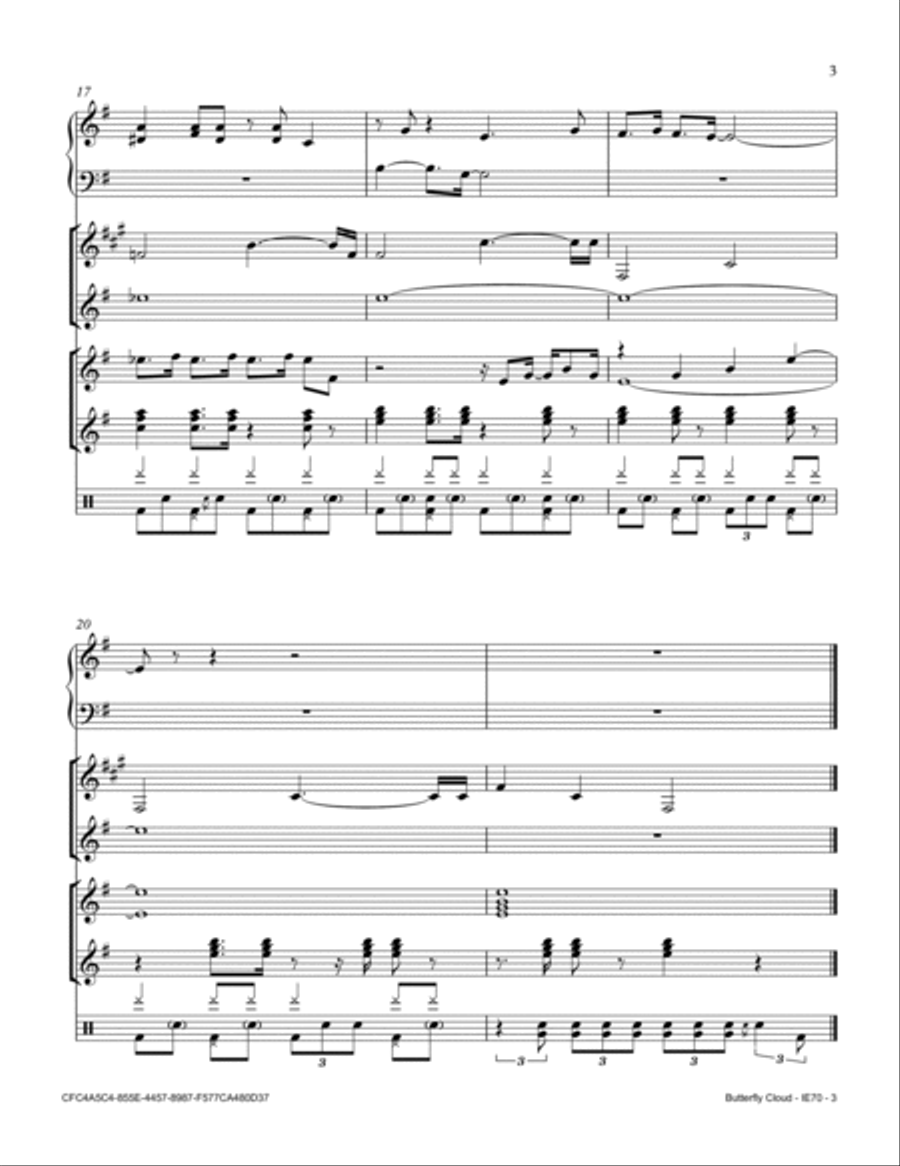 Butterfly Cloud Butterfly Cloud Small Ensemble scores gallery preview page 3