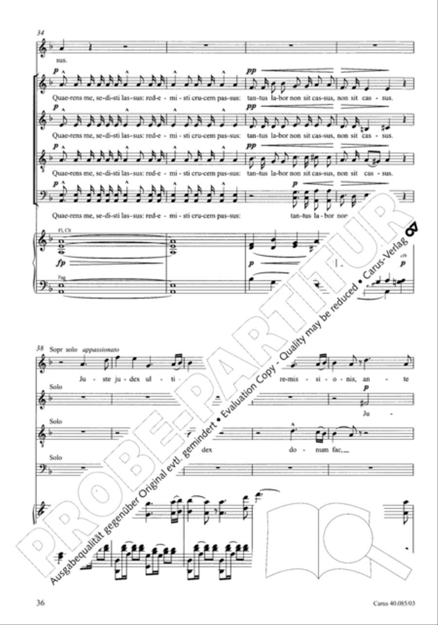 Missa pro defunctis Missa pro defunctis 4-Part scores gallery preview page 37