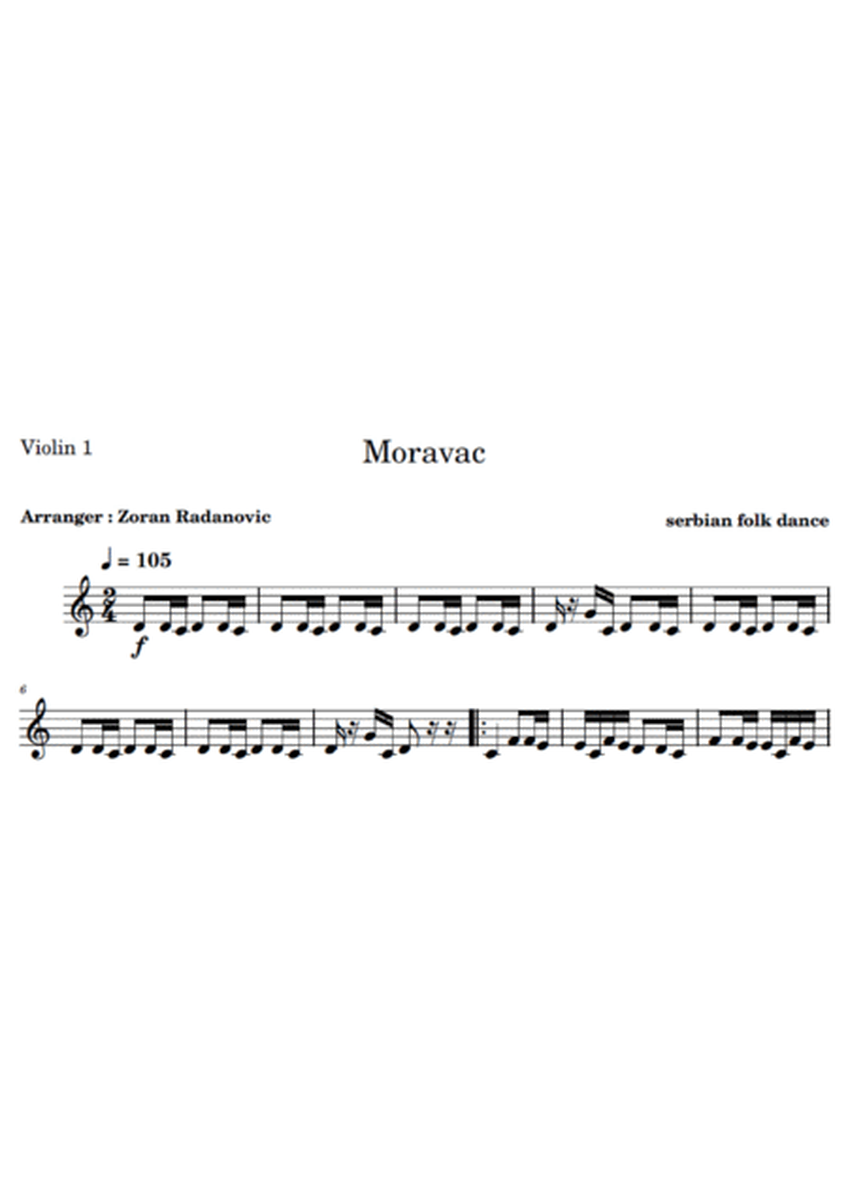 Moravac kolo - C major - for string quartet image number null