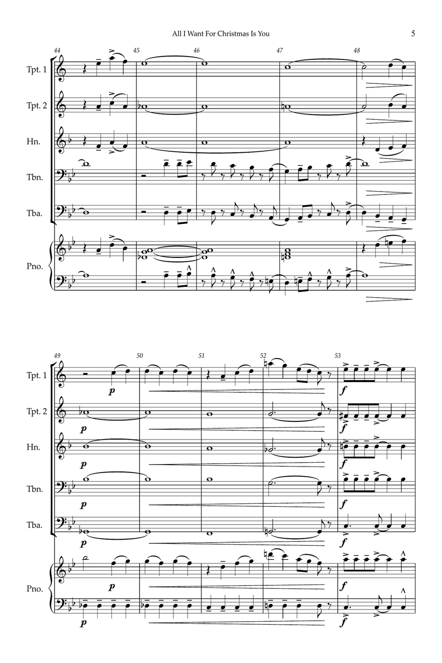 All I Want For Christmas Is You Small Ensemble scores gallery preview page 5