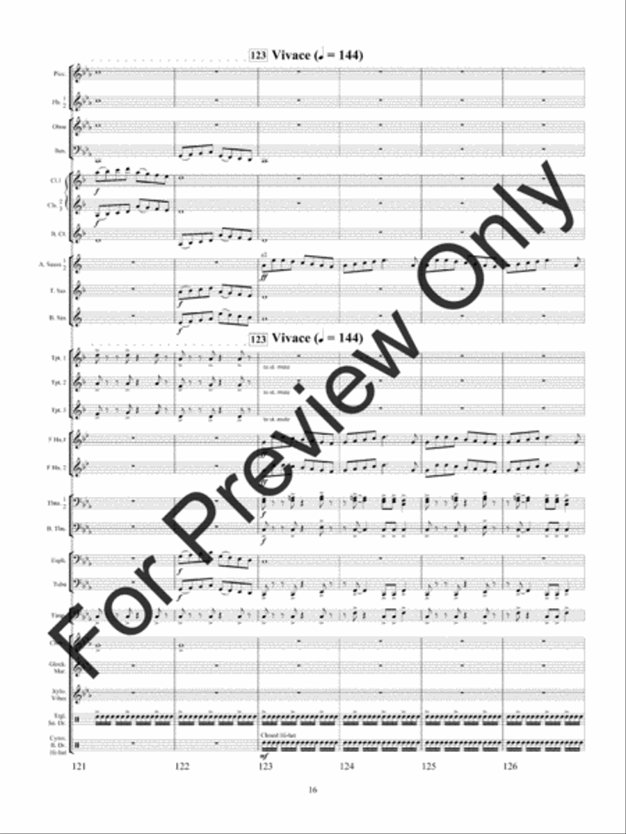 Christmas On The Town Square (Score) Concert Band scores gallery preview page 19