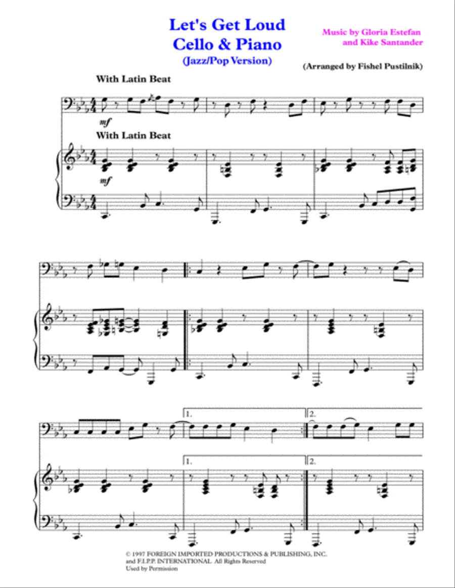 Let's Get Loud Piano scores gallery preview page 2