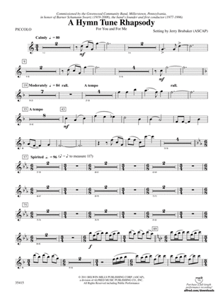 A Hymn Tune Rhapsody: Piccolo