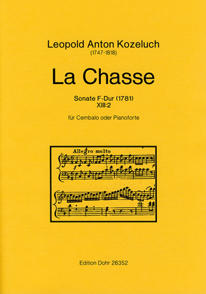 La Chasse für Cembalo oder Pianoforte F-Dur op. 5 Postolka XIII:2 (1781)