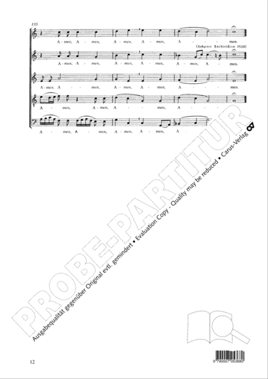 The voice of rejoicing and hope (Man singet mit Freuden vom Sieg) SSATB scores gallery preview page 13